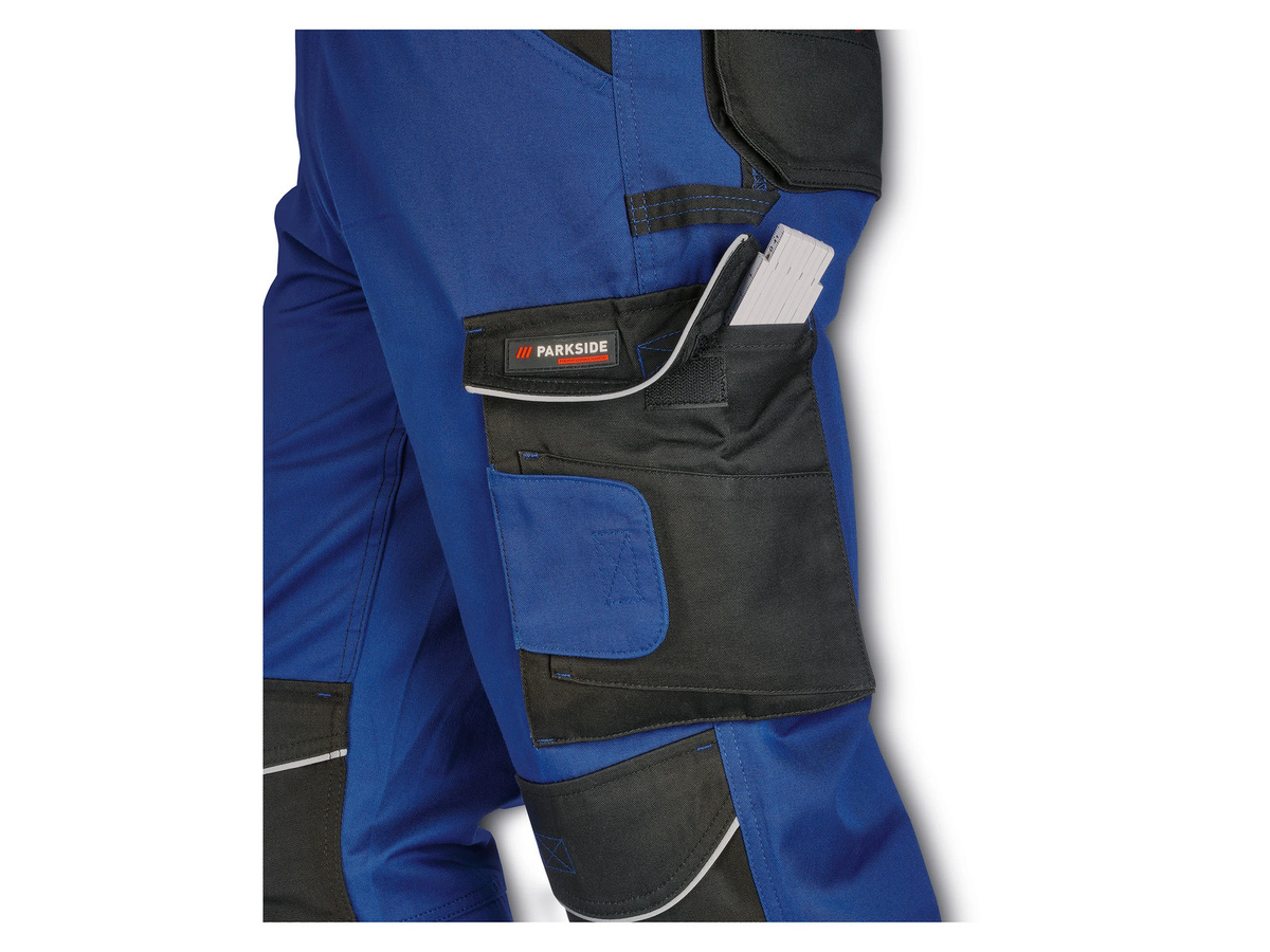 Parkside Performance Herren Arbeitsbundhose Blau mit Reflexstreifen aus Poly-Cotton - Bild 2