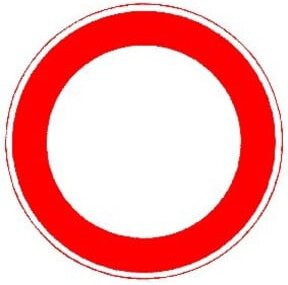 ADCO Verkehrszeichen VKZ.250 Durchfahrt Verboten Folie RAL-Gütezeichen Rot Durchmesser: 60 cm - Bild 1