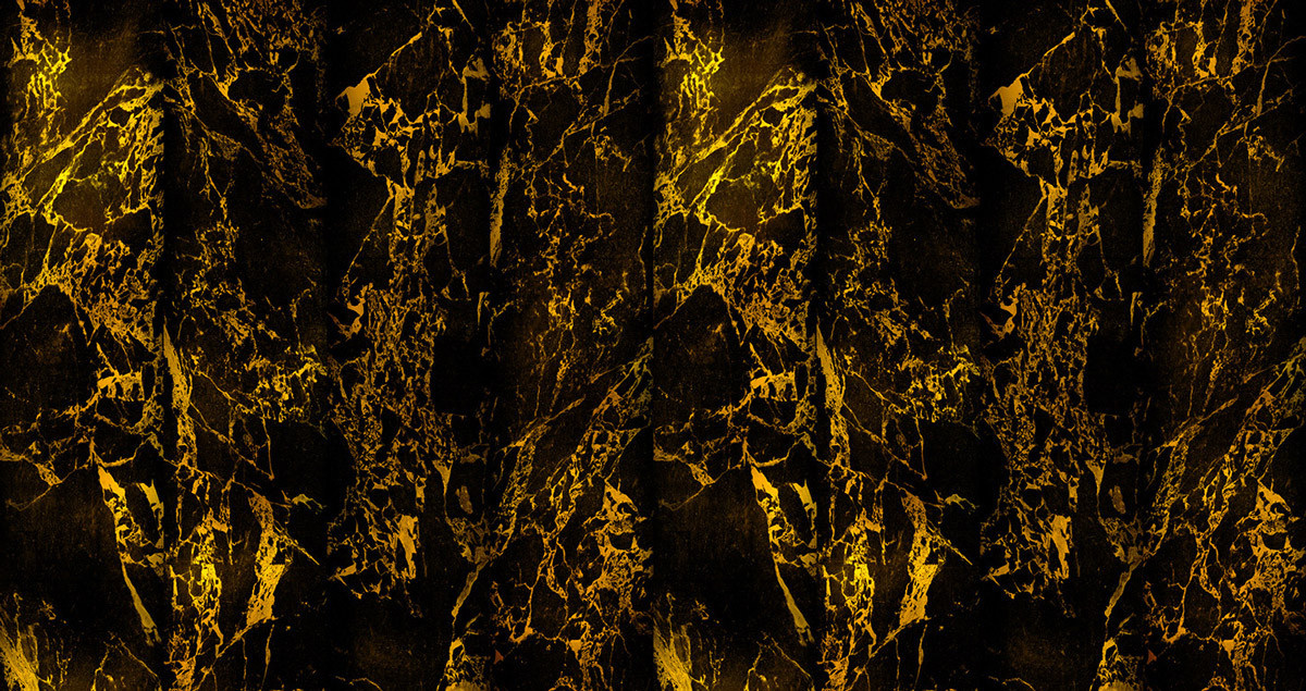 NLXL Tapete Black Metallic Marble Mirror in Schwarz und Gold mit abstraktem Marmor-Design als Vlies-Mural - Bild 1
