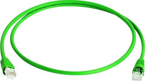 Telegärtner RJ45 Patchkabel CAT 6a S/FTP Ethernet LAN Grün, Länge: 0,25 m - Bild 1