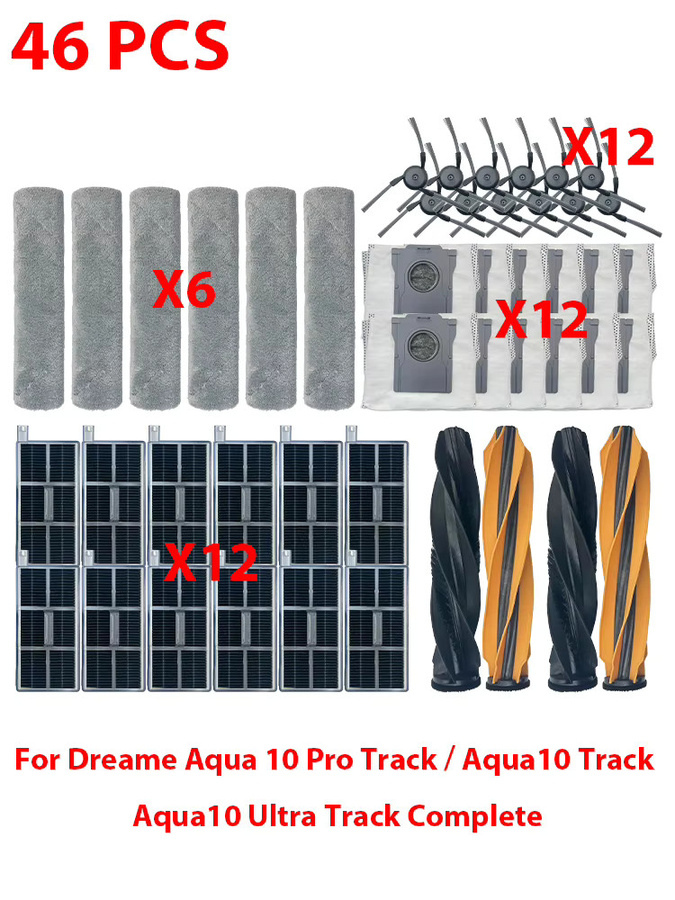 Dreame Zubehörset für Aqua 10 Pro Track, Aqua10 Track und Aqua10 Ultra Track mit Hauptbürste, Filter, Mopp und Staubbeutel - Bild 3