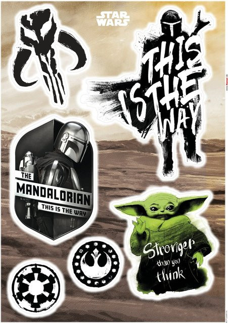 Komar Deko-Sticker Mandalorian Legend Multicolor B: 50 cm x H: 70 cm - Bild 1