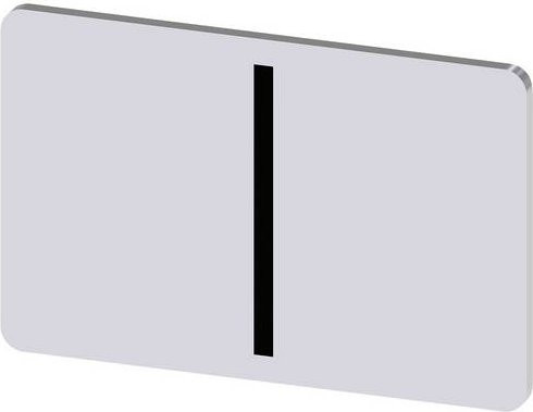 Siemens Bezeichnungsschild 3SU1900-0AD81-0QB0 in Silber und Weiß, 10 Stück - Bild 1