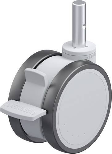 Blickle LKDG-PATH 125K-FI-ZA51 Kunststoff-Doppelrolle in Grau mit 125 mm Durchmesser und einer Tragfähigkeit von maximal 125 kg - Bild 1