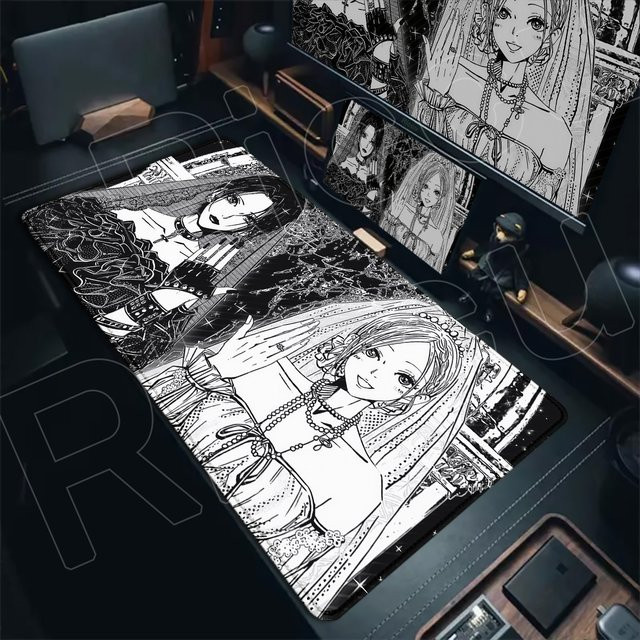Riccu Anime NANA Rauch Mauspad XXL – Große Schreibtischunterlage für PC und Gaming in Multicolour - Bild 1