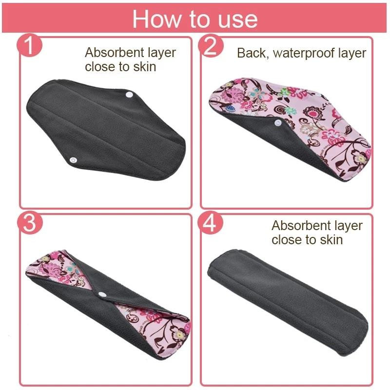 AneerCare Menstruationsbinden, 5 Stück, Schwarz, Damen - Bild 4