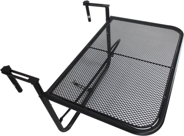 Outsunny Balkonhängetisch aus Metall in Schwarz, höhenverstellbar und rechteckig, B/T/H: 56,5 x 60 x 45 cm - Bild 1