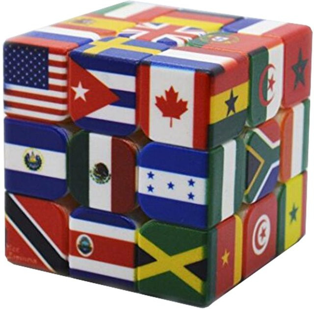 Binchi Keji Travel Magic Puzzle Cube 3x3x3, blau, ab 14 Jahre - Bild 1