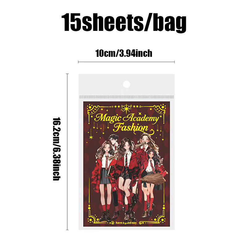 3er-Pack Magic Academy Aufkleber von Mr. Paper in Multicolour für DIY-Tagebuch und Scrapbooking - Bild 3