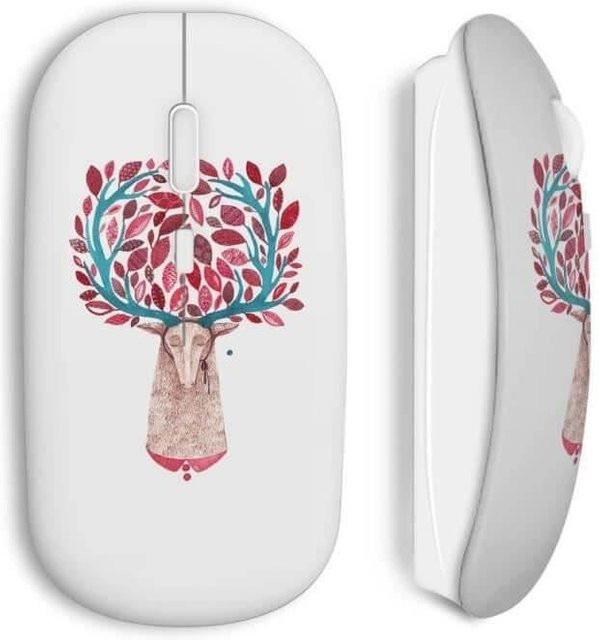 Kabellose Wi-Fi Maus im Cerf Design in Weiß - Bild 1
