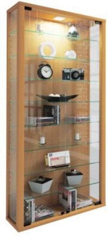 VCM Wandvitrine Vitrosa Maxi in Buche mit ESG-Sicherheitsglas, B/T/H: 59 x 18 x 113 cm - Bild 7
