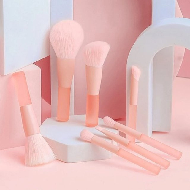 Make-up Pinsel Set, 10 Stück, Rosa, Unisex - Bild 1