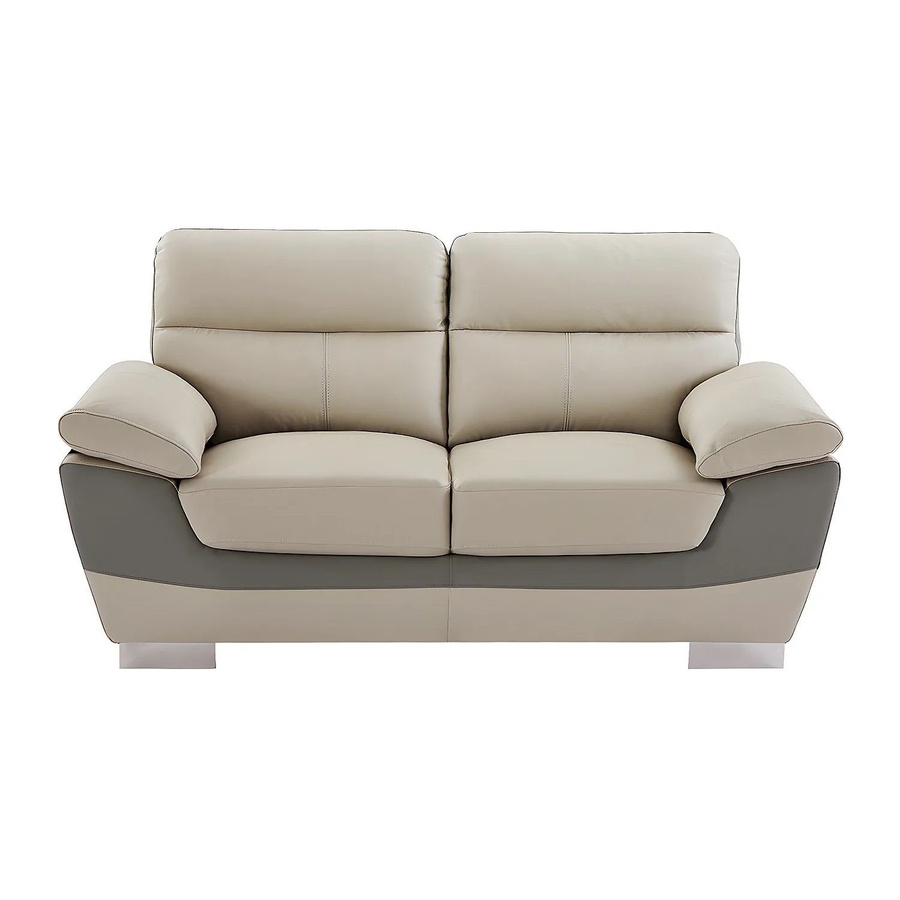 Vente-unique Sofa Francesca in Taupe mit Lederbezug, Breite: 170 cm - Bild 2