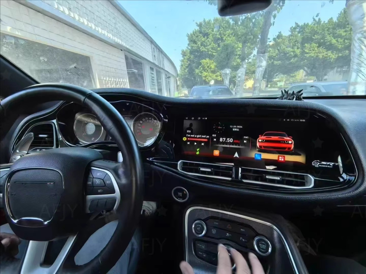 YANFU Android 13 Radio Multimedia Stereo für Dodge Challenger SRT Hellcat 2010-2023 mit Carplay, GPS und Navi, Schwarz - Bild 5