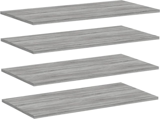 4er-Set vidaXL Wandregale aus Holzwerkstoff in Grau Sonoma, B/T/H: 80 x 40 x 1,5 cm - Bild 1