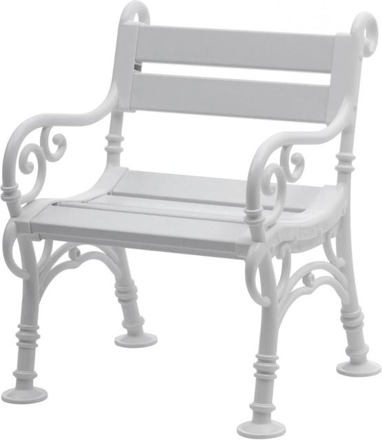 PROREGAL Gartenbank Curacao 1 Sitzer aus witterungsbeständigem Kunststoff in Weiß, H x B x T: 85 x 68 x 60 cm - Bild 1