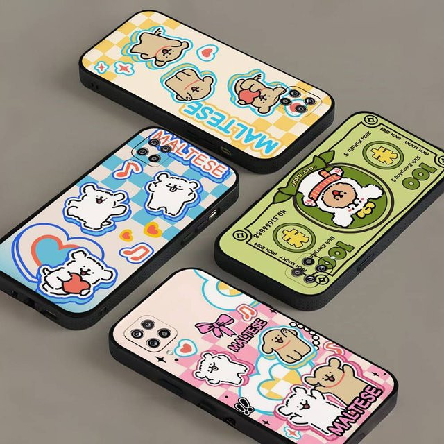 Mesuca Handyhülle mit Cartoon-Welpen-Malteser Design für Samsung Galaxy S21 S22 S23 S24 S25 S26 Ultra FE Plus 5G A52S Soft Cover Multicolor - Bild 1