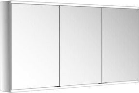 Keuco Spiegelschrank Royal Modular 2.0 in Weiß und Silber mit LED-Beleuchtung, 3 Drehtüren und internen Regalen, B/H/T: 140 cm x 70 cm x 16 cm - Bild 1