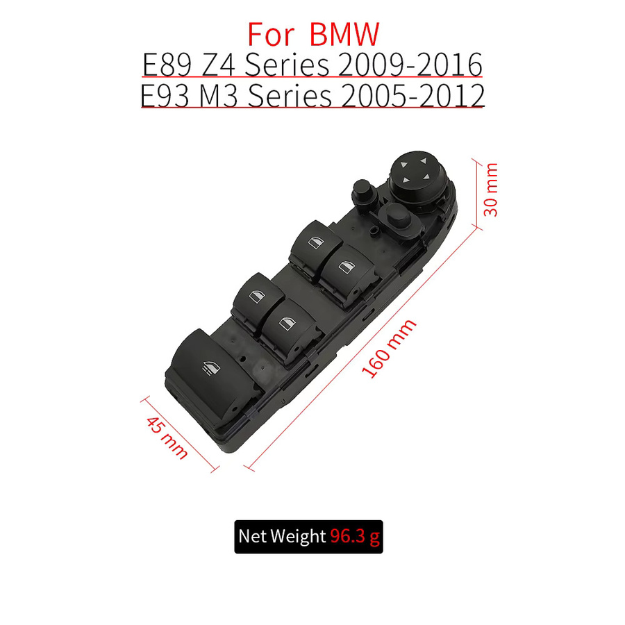 Elektrischer Fensterheber Schalter für BMW Z4 E89 E93 in Schwarz - Bild 3