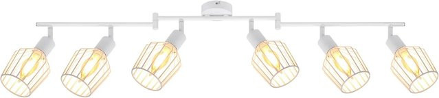 NETTLIFE Deckenleuchte aus Metall in Weiß, moderne LED-Zylinderleuchte für Wohnzimmer, Küche oder Flur, Länge: 122 cm - Bild 1
