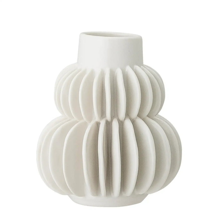 Bloomingville Keramikvase Halfdan in Weiß, Höhe: 14 cm - Bild 1