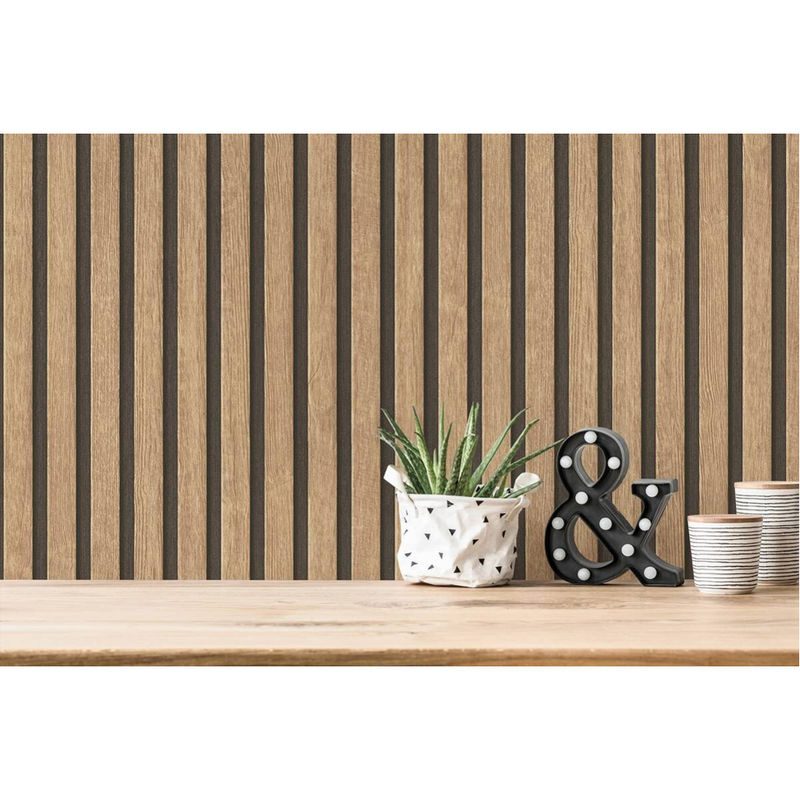 A.S. Création Vliestapete Holzoptik in Beige, Braun und Schwarz, B/L: 53 x 1005 cm - Bild 5