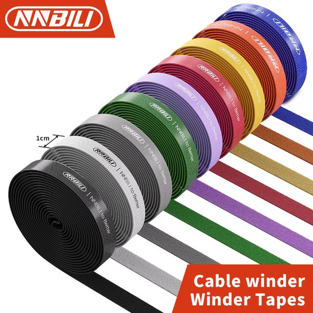 NNBILI Rollenkabelbinder in Grau, wiederverwendbare Klettverschlussbänder mit selbstklebendem Verschluss für dein Drahtmanagement und DIY-Zubehör - Bild 1