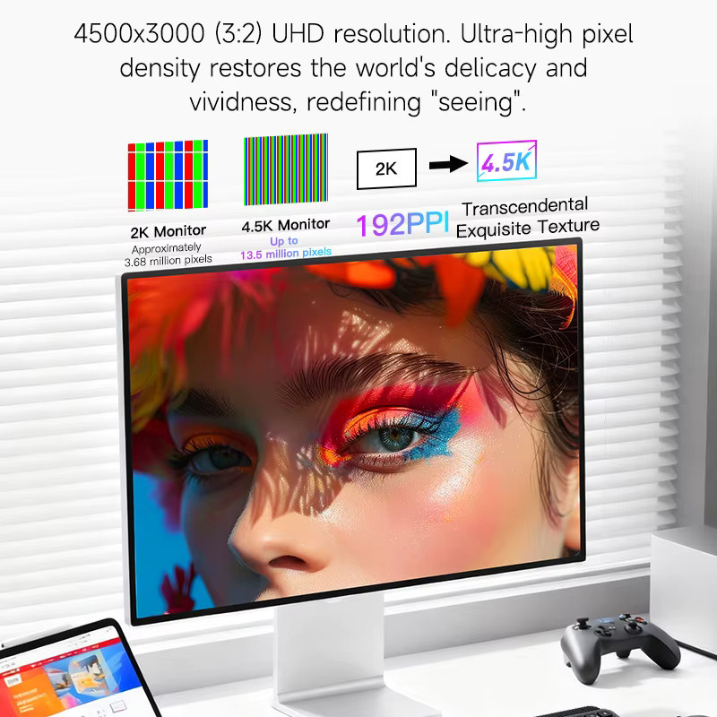 Kuycon P20 5K Monitor mit 28,2 Zoll IPS-Display in Silber - Bild 3
