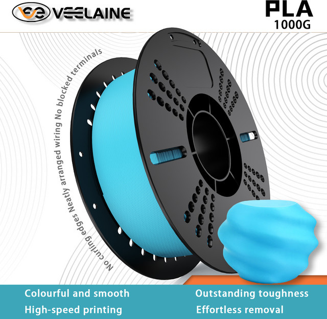 VEELAINE PLA Filament Gelb 1,75 mm für FDM 3D-Drucker 1 kg - Bild 1