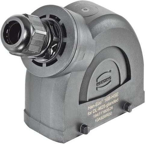 HARTING Tüllengehäuse Schwarz 19 43 116 0526 - Bild 1