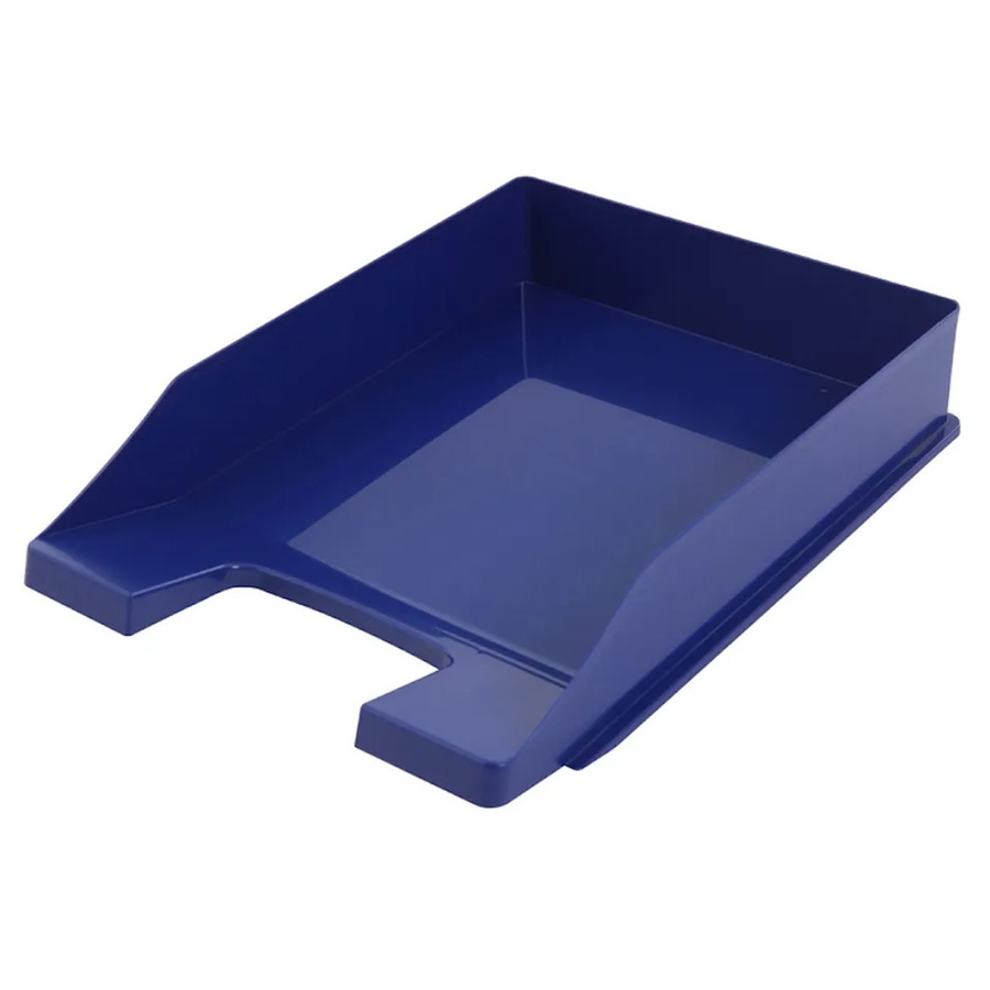 PROREGAL Stapelbare Briefablage aus Kunststoff für DIN A4, 10 Stück, Blau, H x B x T: 6,5 x 25,5 x 34,8 cm - Bild 2