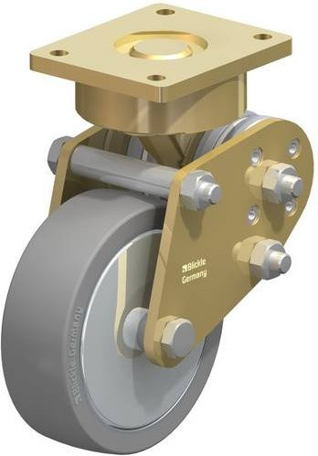 Blickle Lenkrolle LPFE-ALTH 125K-AS-FA gefedert in Grau mit 125 mm Rad-Durchmesser und 350 kg Tragfähigkeit - Bild 1