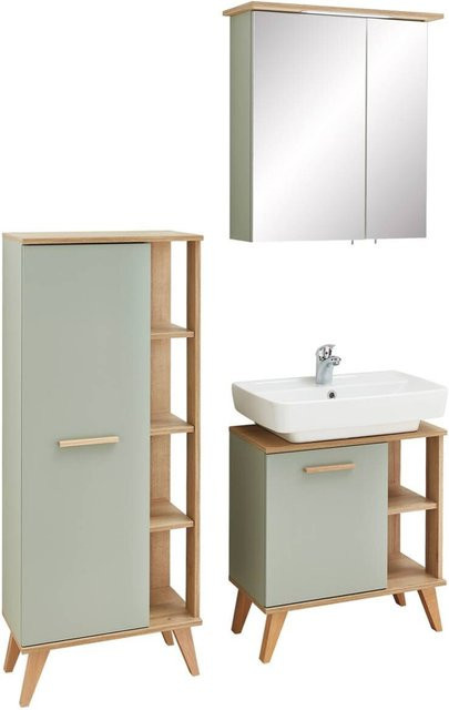 Pelipal Badezimmer-Set Quickset 963 in Salbei und Eiche Riviera Nachbildung, B/H/T: 111 x 200 x 33 cm - Bild 1