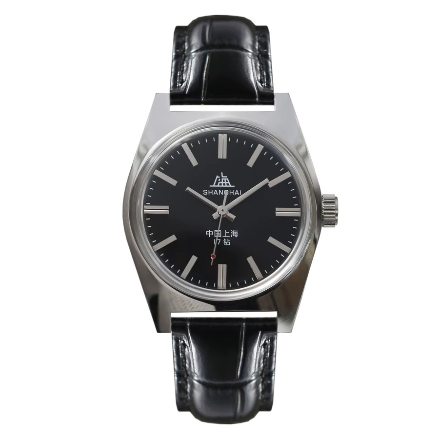 HEIMDALLR Analoguhr, Handaufzug, 36 mm, Leder, Schwarz, Herren - Bild 6