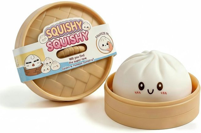 Glitzer Süßer Teigtaschen Squishy Knetspielzeug, pflaume, ab 14 Jahre - Bild 1