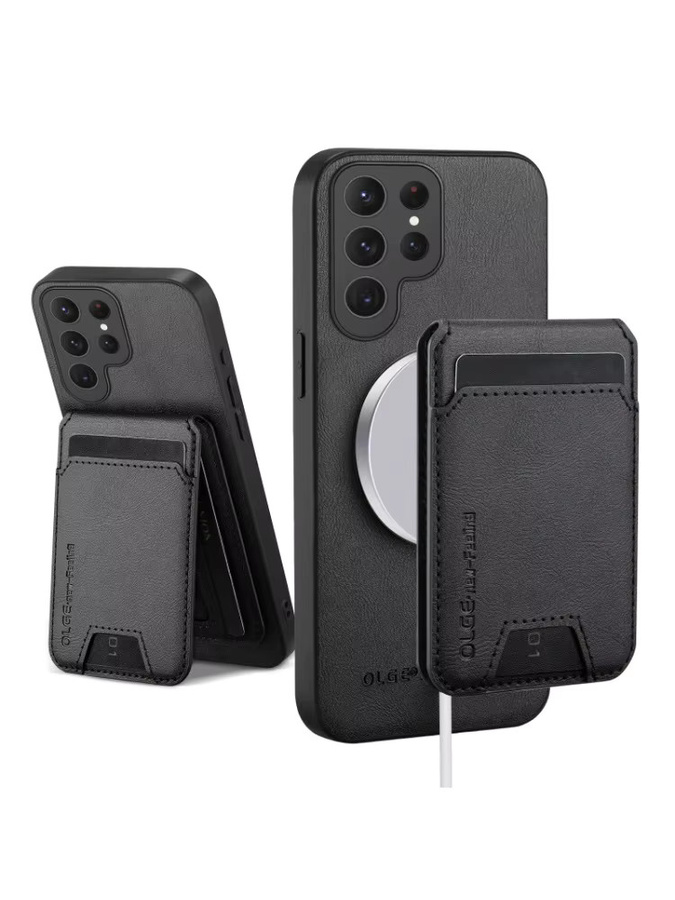 Magnetische MagSafe Leder-Handyhülle mit Kartenfach-Brieftasche für Samsung Galaxy S26 S25 S24 S23 S22 S21 Ultra Edge FE Plus in Schwarz oder Braun - Bild 5