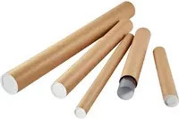 Erich Müller GmbH & Co. Versandrohr aus braunem Wellpappe mit Endkappe, Durchmesser: 8 cm, Länge: 75 cm - Bild 1