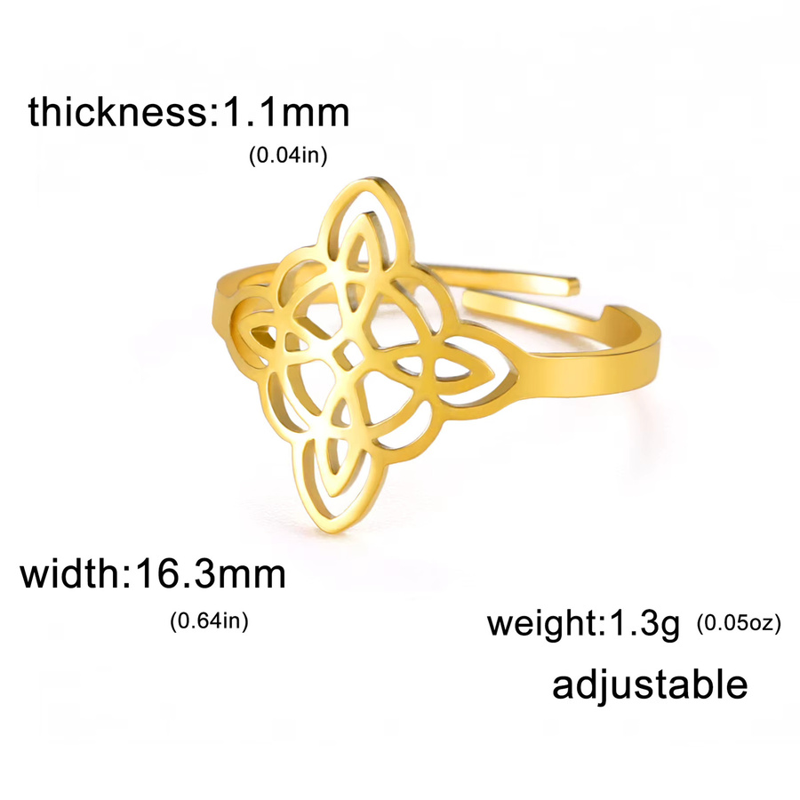 Skyrim Ring Edelstahl, Gold, Damen, Vintage - Bild 2