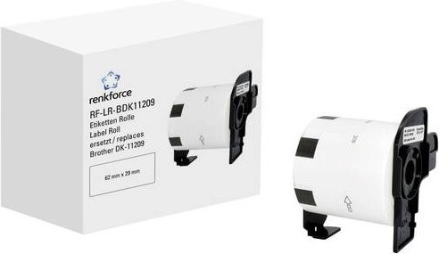 Renkforce Adress-Etiketten Rolle Weiß, kompatibel mit Brother DK-11209, Thermopapier, 800 Stück, Breite: 62 mm, Höhe: 29 mm - Bild 1
