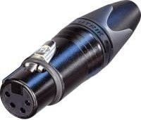 Neutrik XLR-Steckverbinder Buchse gerade 4-polig in Schwarz NC4FXX-B - Bild 1