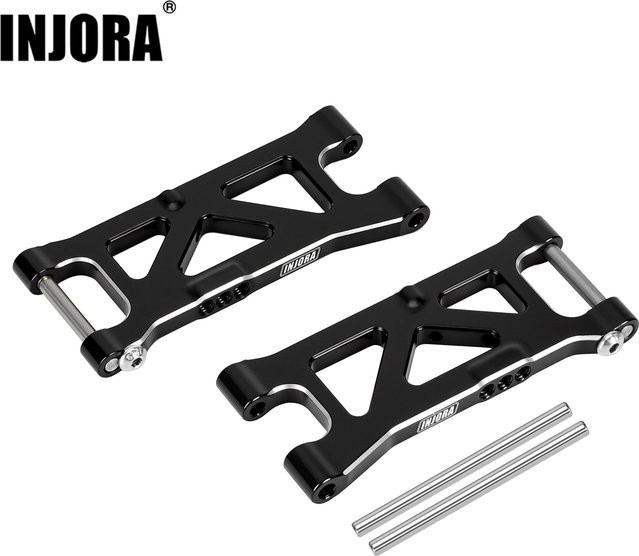 INJORA Aluminium hintere untere Aufhängungsarme, Zubehör, Metall, Schwarz - Bild 1