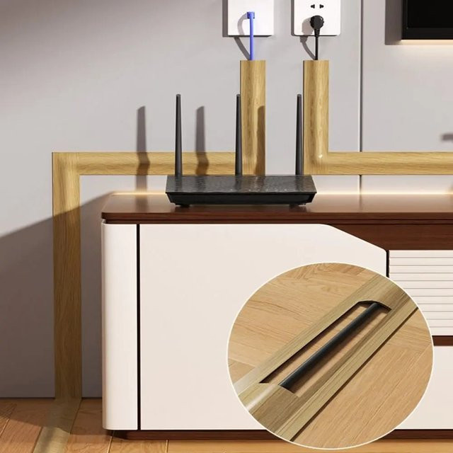 Flexible PVC-Kabelabdeckung in Grau für das Boden-Kabelmanagement, H x B x T: 5,5 x 1 x 1 cm - Bild 1