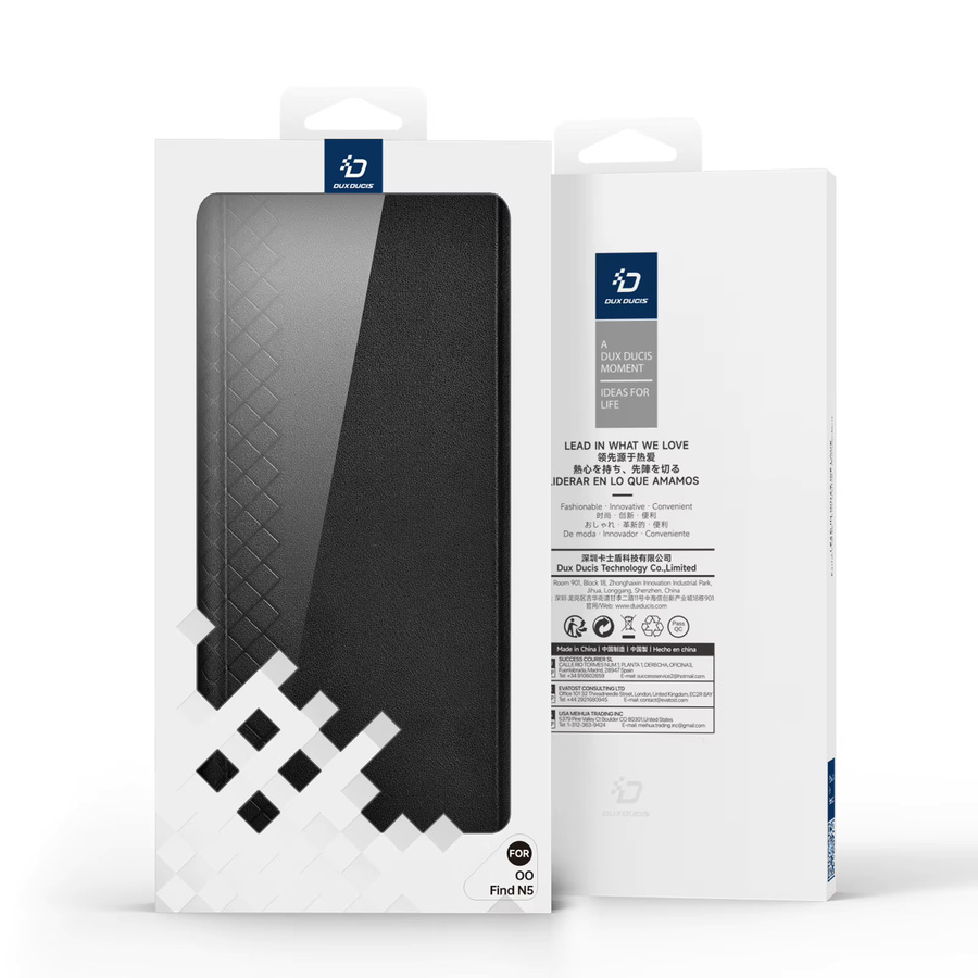 DUX DUCIS Schutzhülle für OPPO Find N5 aus ultradünnem Leder mit Klappdeckel in Schwarz oder Blau - Bild 6