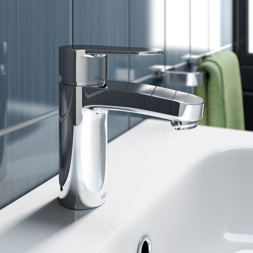 LENZ Waschtischarmatur CALISTA aus Messing in Chrom, Silber, mit Pop-up-Abfluss und wassersparender Funktion - Bild 2