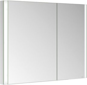 Keuco Spiegelschrank Somaris 2-türig mit LED-Beleuchtung und Sensor-Schalter, Weiß, B: 100 cm, H: 71 cm, T: 11,5 cm - Bild 1