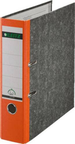 Leitz Ordner 1080 DIN A4 in Orange Wolkenmarmor mit einer Rückenbreite von 80 mm - Bild 1