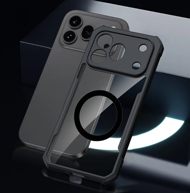 Robuste transparente Handyhülle mit magnetischer Autohalterung für Honor 600 Pro 600 Lite 400 Smart, Stoßschutz mit Vier-Ecken-Design - Bild 1