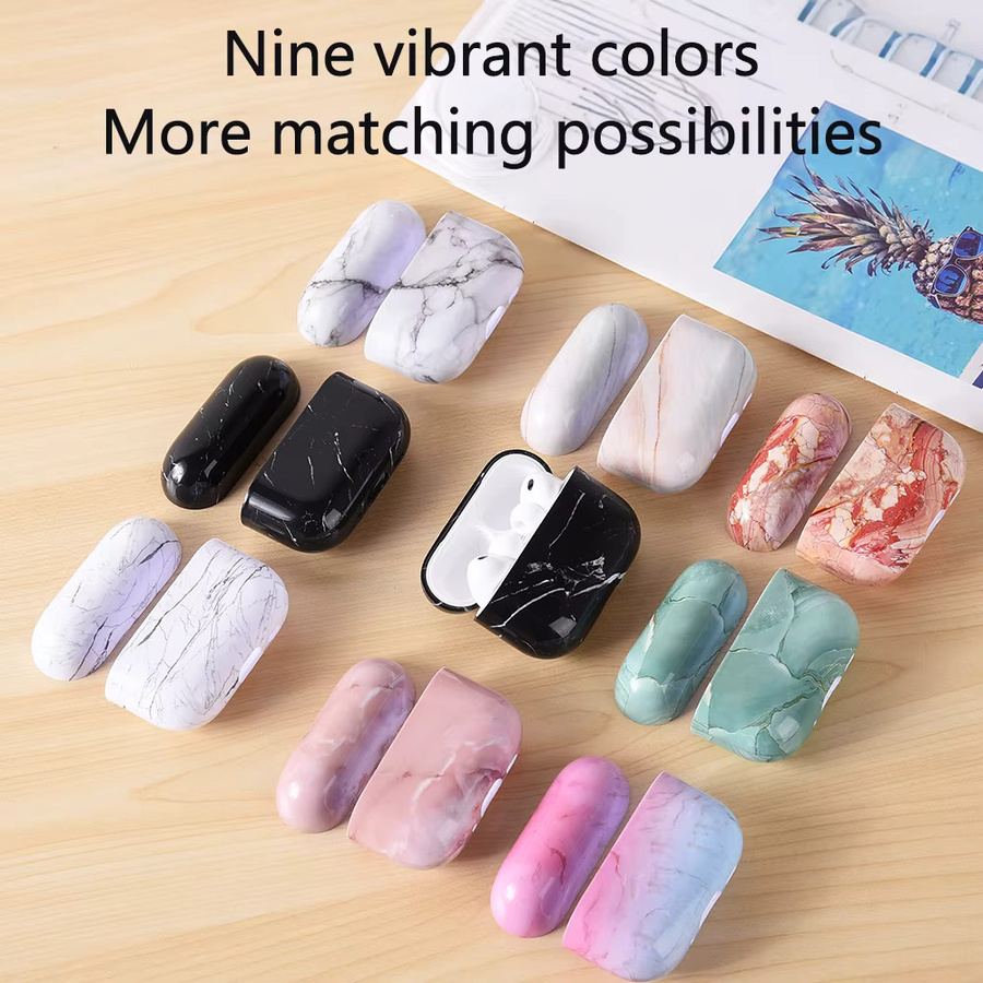 Schutzhülle mit Marmor Muster für AirPods Pro 3rd Generation in Multicolour - Bild 3