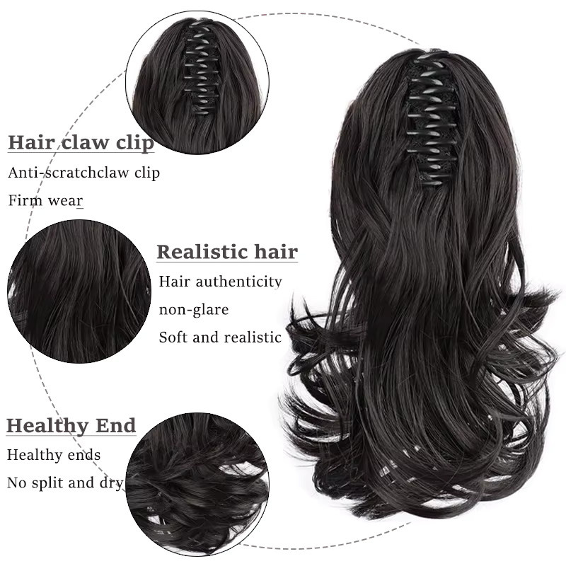 AOOSOO HAIR Synthetische Perücke mit Pferdeschwanz, Damen - Bild 3