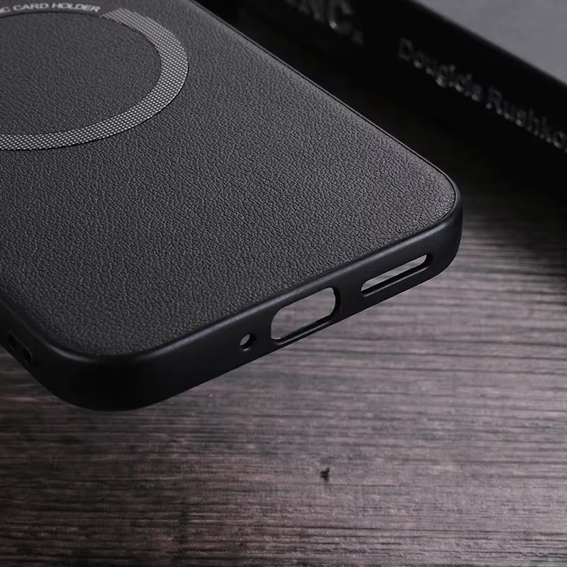 Magnetische Leder-Handyhülle mit G-Logo für Google Pixel 11 10 9 8 7 6 A Pro XL inklusive MagSafe Wireless Charging in Silber und Weiß - Bild 3